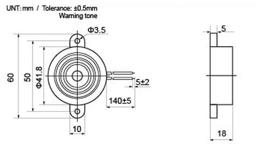 蜂鸣器12v  HND-4218 9-15v 报警声, 压电有源蜂鸣器  90分贝 - 图0