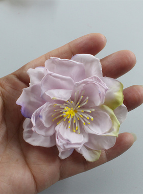 仿真花朵兰花烤边牡丹装饰花