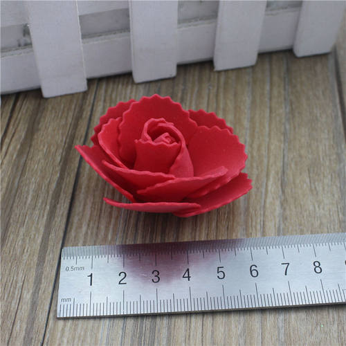 DIY5cm小花头 仿真泡沫PE玫瑰花朵 手工装饰花花环用花假花 - 图1