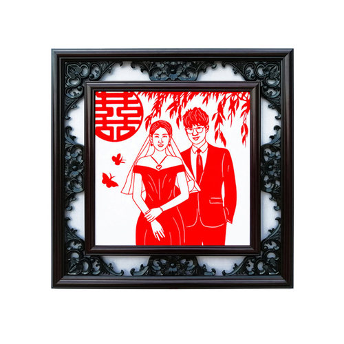 发照片做人像剪纸树叶雕刻肖像结婚生日闺蜜毕业季教师节七夕礼物 - 图3