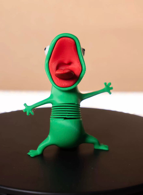 河狸变身3D打印搞怪手办摆件玩具