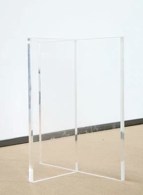 亚克力透明大板桌脚茶几树脂