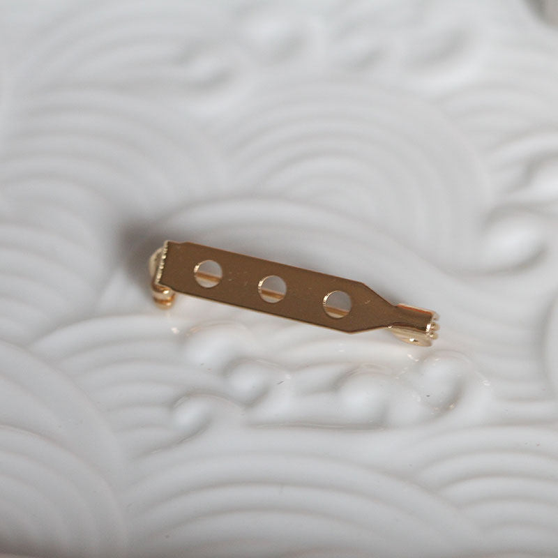 花影梦古风饰品DIY配件防扎胸花材料*黄铜质安全胸针底座25*5mm,淘宝优惠券,粉丝福利购,淘宝优惠卷