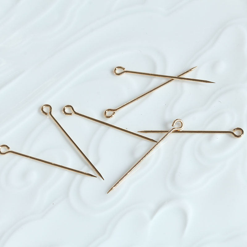 黄铜保色尖头9字针娃用0.8mm粗细迷你簪子胸针针发簪材料DIY配件,淘宝优惠券,粉丝福利购,淘宝优惠卷