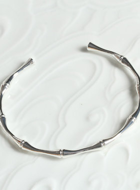 花影梦古风黄铜竹节手镯