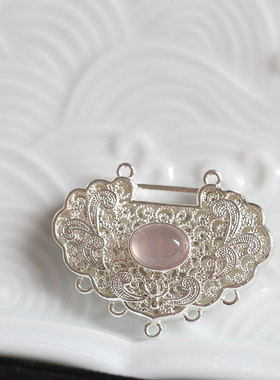 保色电镀配件花影梦黄铜玛瑙