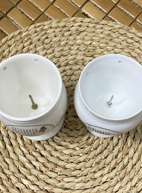 骨瓷材质双层隔热艾灸罐陶瓷