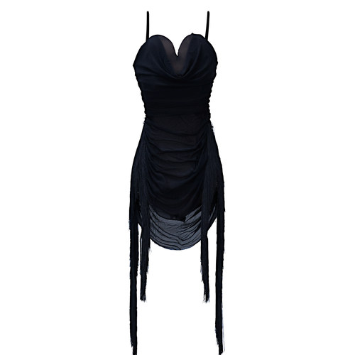 ACEdance拉丁舞裙女专业吊带流苏露背设计款舞裙艺考表演裙WQ300 - 图3