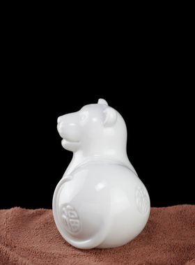 办公室陶瓷老虎摆件办公桌装饰虎