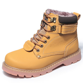 ເກີບໜັງແທ້ Martin boots boots men's classic big-toe short boots lace-up high-cut couple quality rhubarb boots