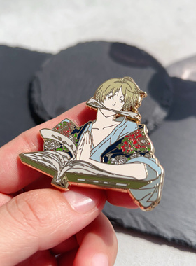 【太一现货】日漫夏目友人帐经典绝美和服夏目仿珐琅卡通金属徽章