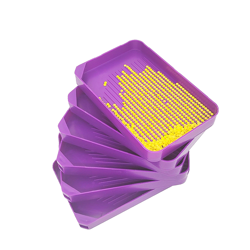 钻石画工具套装漏斗点钻盘点钻笔胶泥紫色28格收纳盒快速贴钻神器 - 图3