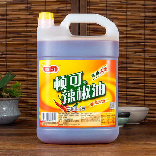 顿可辣椒红油5L桶餐饮装香辣风味火锅蘸料凉拌麻辣烫捞汁上色红油 - 图0