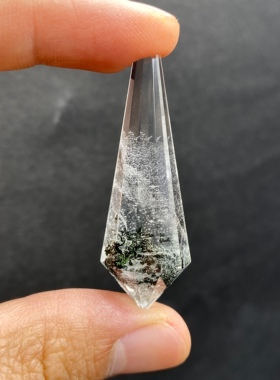 天然水晶灵摆 千层绿幽灵灵摆吊坠 水晶挂件 毛衣链项链 一物一图