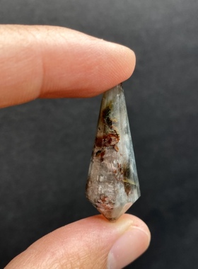 天然水晶灵摆吊坠 蓝幽灵灵摆吊坠 水晶挂件 毛衣链项链 一物一图