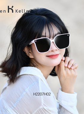 被追问N次的白色墨镜  海伦凯勒墨镜女防紫外线强光韩版潮H2207