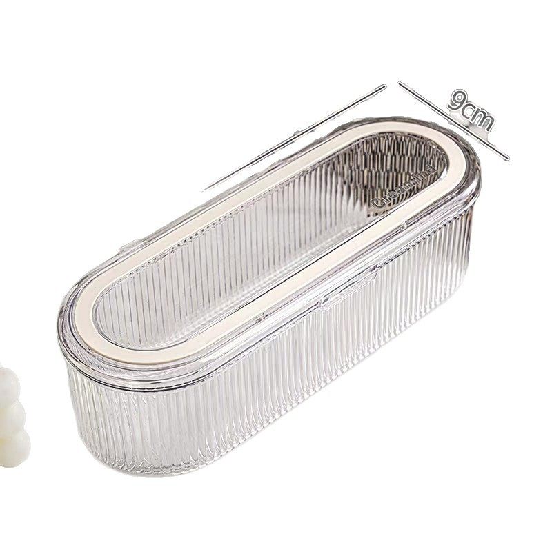 萌粒收纳盒桌面带盖大容量收纳罐亚克力透明盒防尘小摆件展示架盒,淘宝优惠券,粉丝福利购,淘宝优惠卷