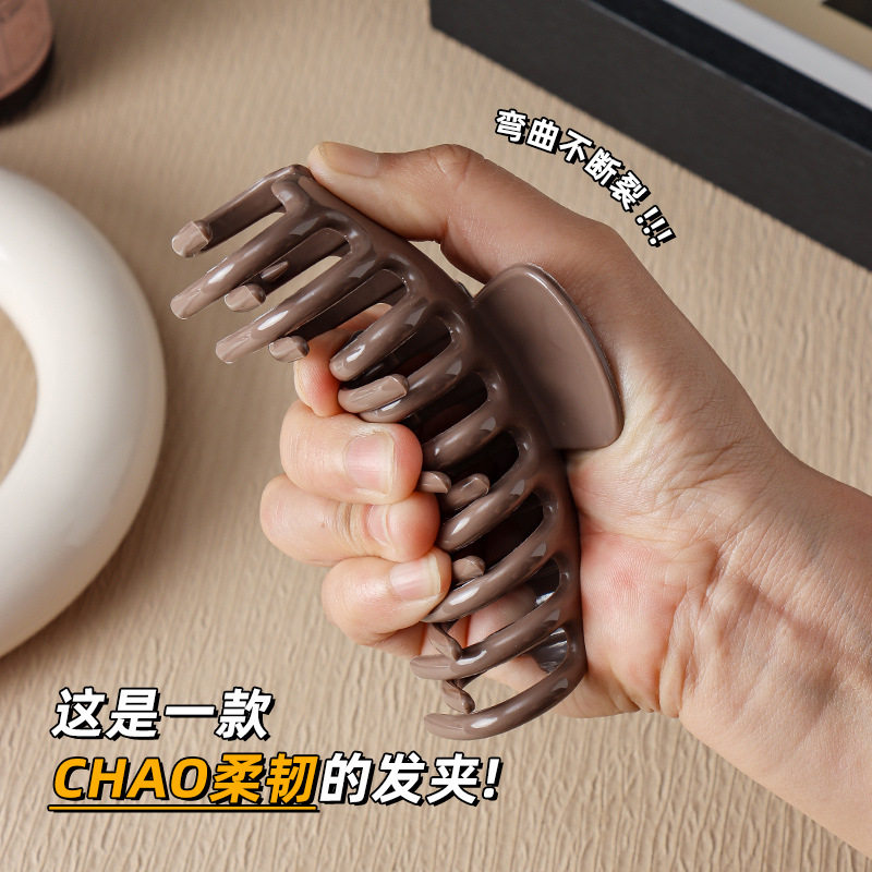跨境2025新款软质鲨鱼夹大号后脑勺发夹防撞头发防摔耐用夹子抓夹,淘宝优惠券,粉丝福利购,淘宝优惠卷