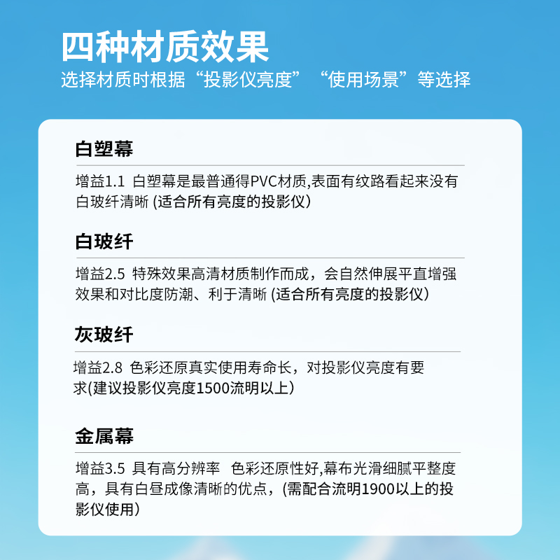 高清手拉自锁投影幕布家用手动升降投影仪屏幕窗帘式投影布幕布