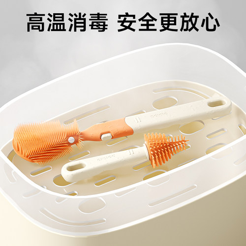 小土豆便携式奶瓶刷宝宝婴儿专用奶嘴清洁刷沥水杆旅行收纳盒套装 - 图3