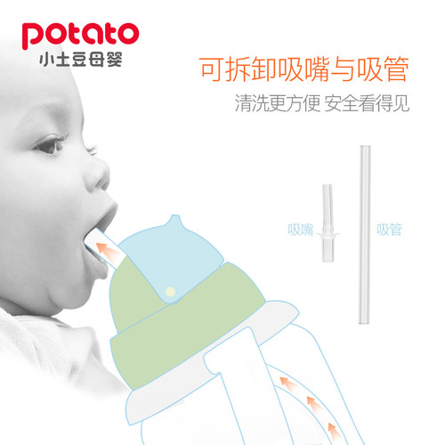 小土豆婴儿宽口径水杯头吸管不锈钢保温宝宝奶瓶配件儿童水杯配件 - 图2