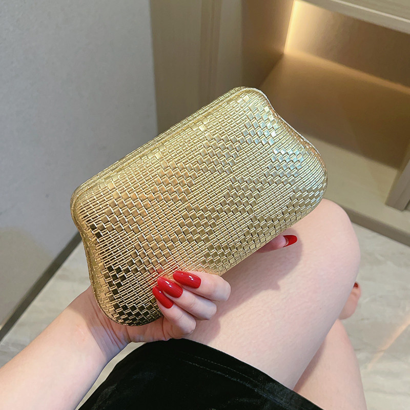 新款金色圆盒晚宴包手拿包欧美时尚手环包包名媛高级感晚宴手包女,淘宝优惠券,粉丝福利购,淘宝优惠卷