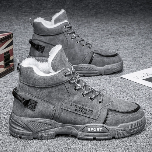 Флисовая рабочая спортивная обувь, трендовые сапоги, нескользящие туфли, мягкая подошва