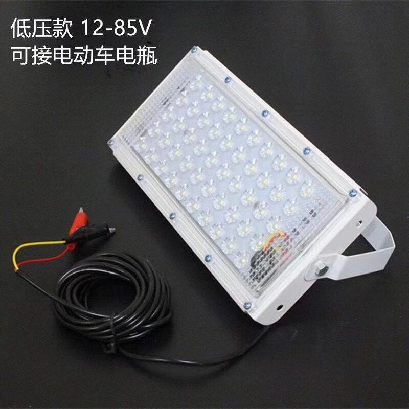 led电瓶照明灯12v24v36v48伏低压投光泡摆地摊夜市三轮车专用动船 - 图1