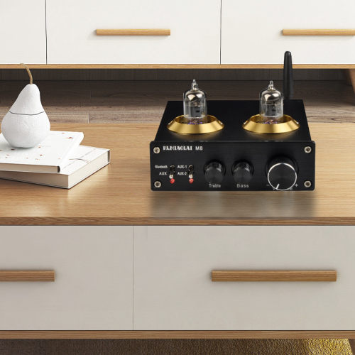 M8迷你HiFi发烧胆机数字功放2.0家用大功率蓝牙6J1电子管电脑音响 - 图2
