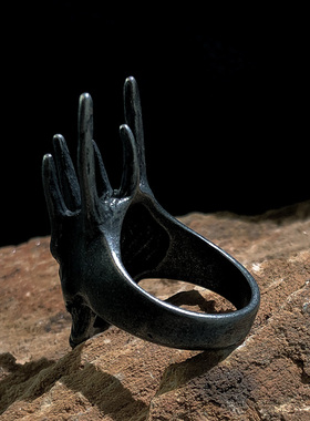 男钛钢朋克指环王魔戒戒指