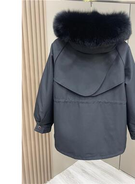 潮牌精仿派克服女新款冬季狐狸毛