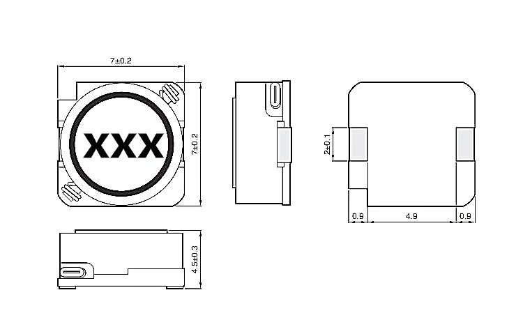 SLF7045T-102MR14-PF 贴片功率电感器 CDRH74T-102M 7*7-1000uh - 图0