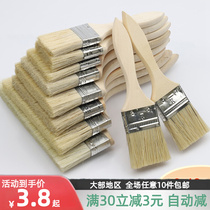 Promotion Wood Handle Long Hairy Pig Hair Brush Thickened Paint Brush Industry No hair brushes Clean Barbecue Brush Nylon Oil Brush