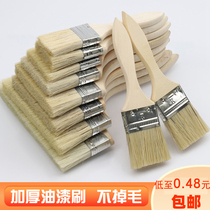 Promotion Wood Handle Long Hairy Pig Hair Brush Thickened Paint Brush Industry No hair brushes Clean Barbecue Brush Nylon Oil Brush