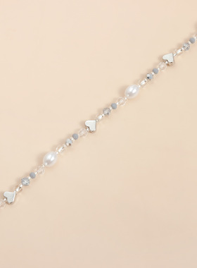 Norns欧美简约金属感混搭拼接爱心串珠项链个性设计感短款项饰