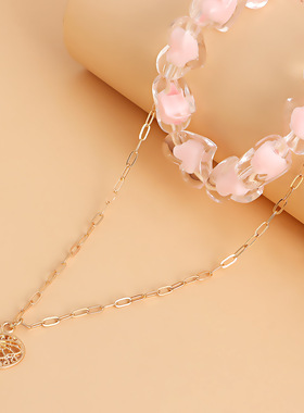 少女风+合金项链高级感