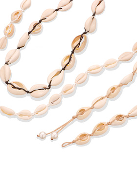 休闲风天然贝壳短款项链