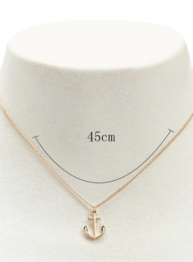 欧美船锚吊坠短款锁骨链合金饰品