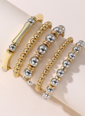 Norns女印度风金银色手链双色