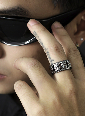 ROADLATIVE古巴链锤纹戒指