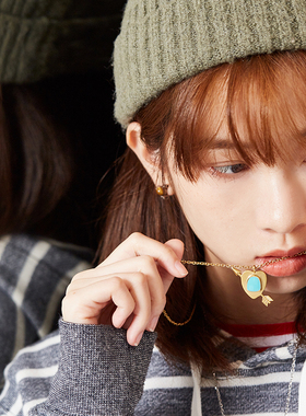 原创嘻哈风滴胶钛钢情侣礼物项链