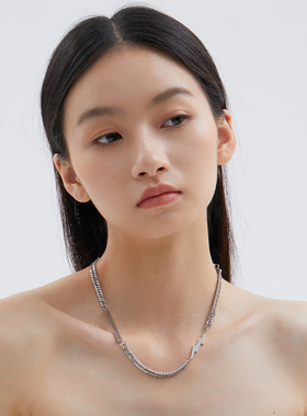 ROADLATIVE国潮闪电项链男女同款辣妹钛钢潮流项链个性设计感饰品