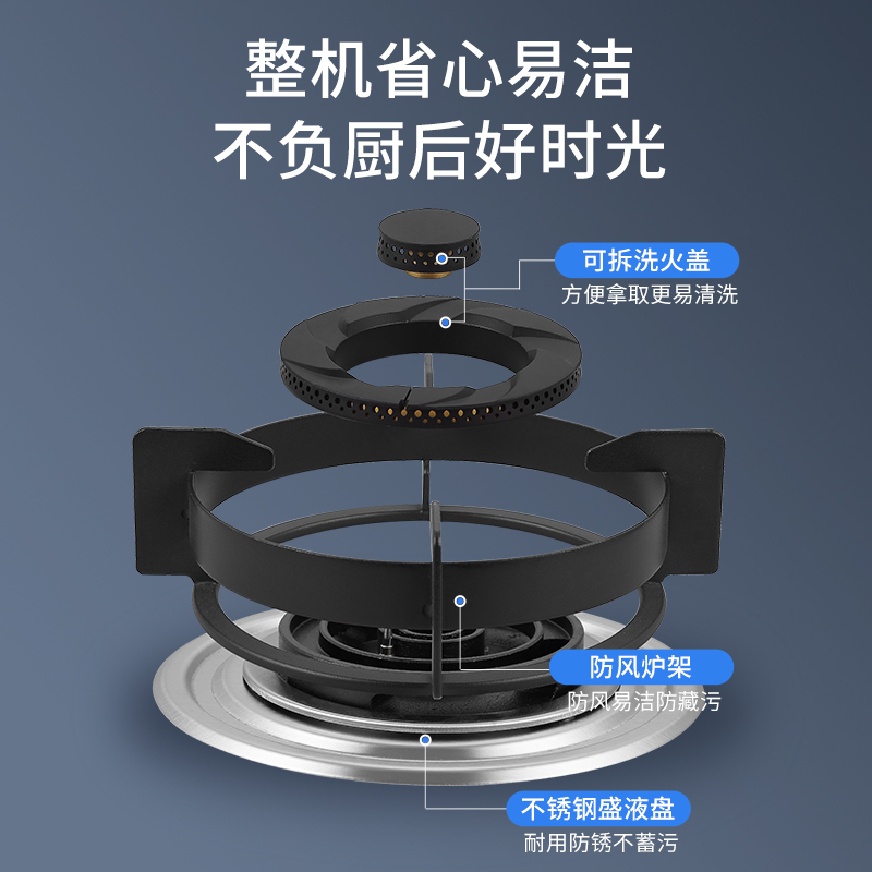 华生燃气灶家用不锈钢煤气灶天然气液化气双灶防风灶具嵌入式台式