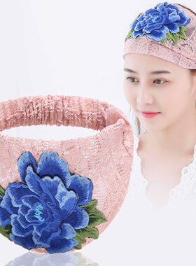 刺绣花朵宽边女士民族时尚发饰