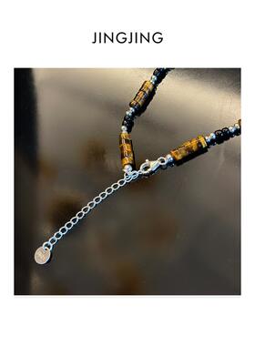 设计感2024新款首饰项链竹节碎银