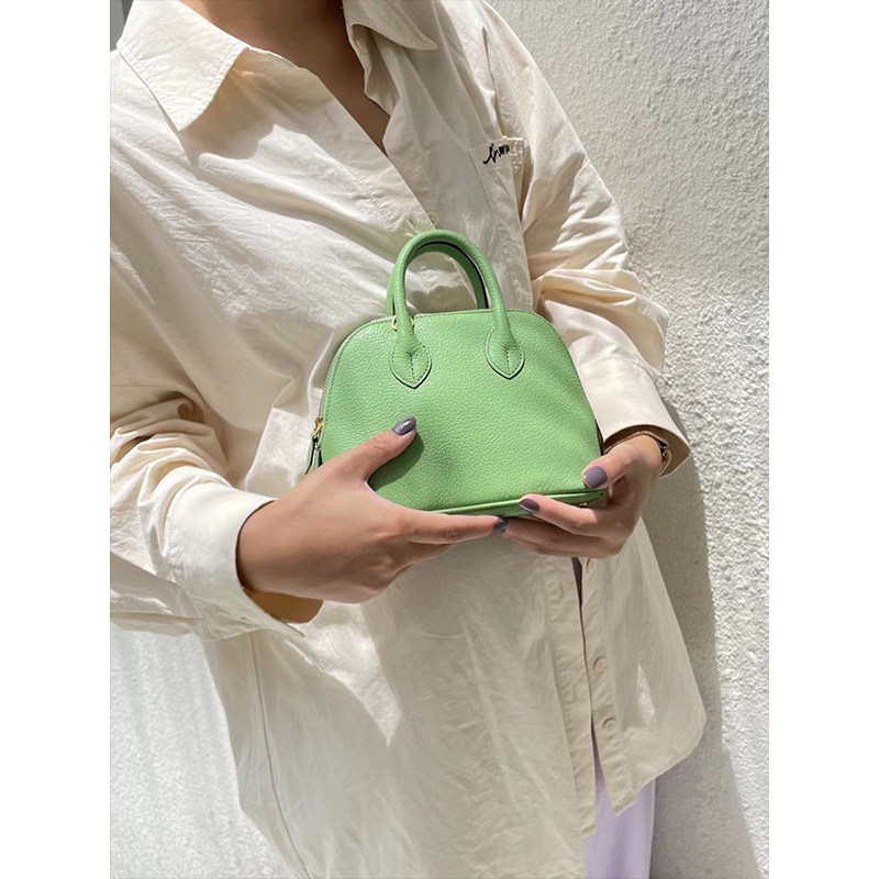 可爱实用担当~真皮贝壳包18山羊皮 gleee女士包袋