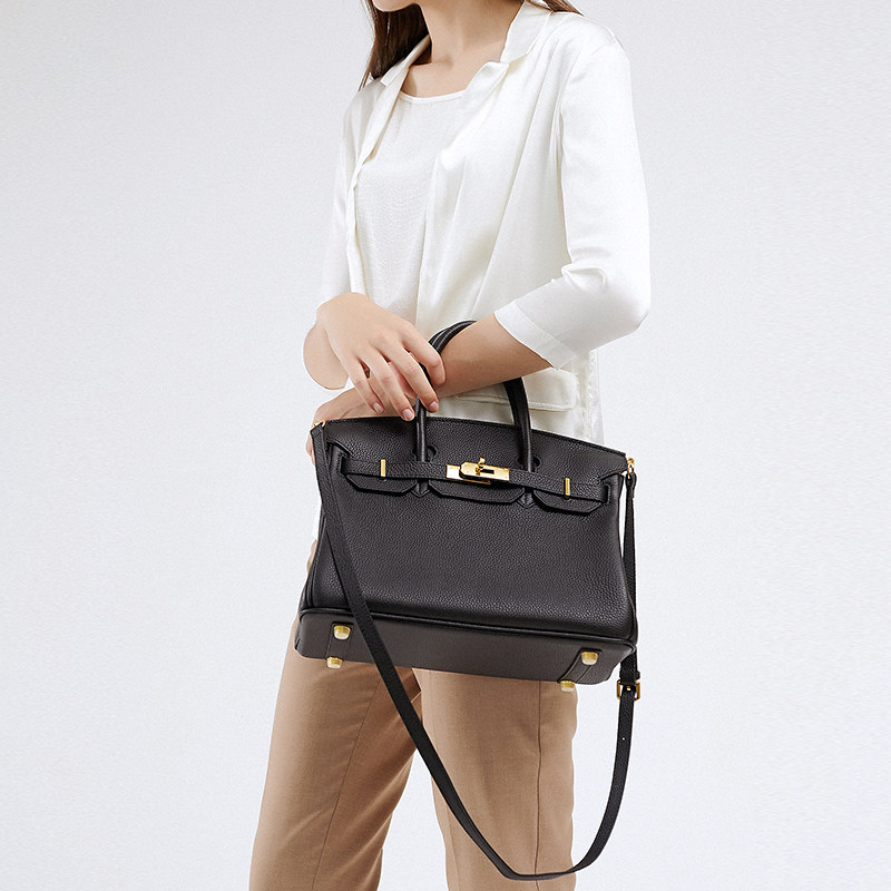 『高定款』女togo荔纹头层牛皮手提包 gleee女士包袋