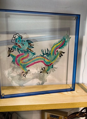 非遗装饰画马上有钱一对摆件