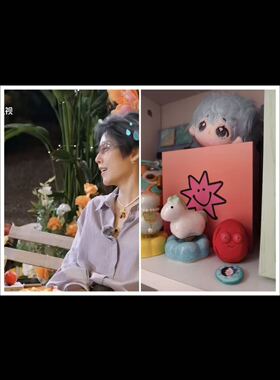 刘雨昕同款红色坚果手工木雕微笑款