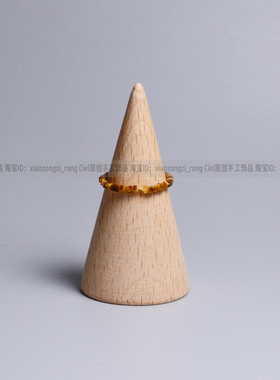 天然虎眼石戒指方片珠1尾戒迷你